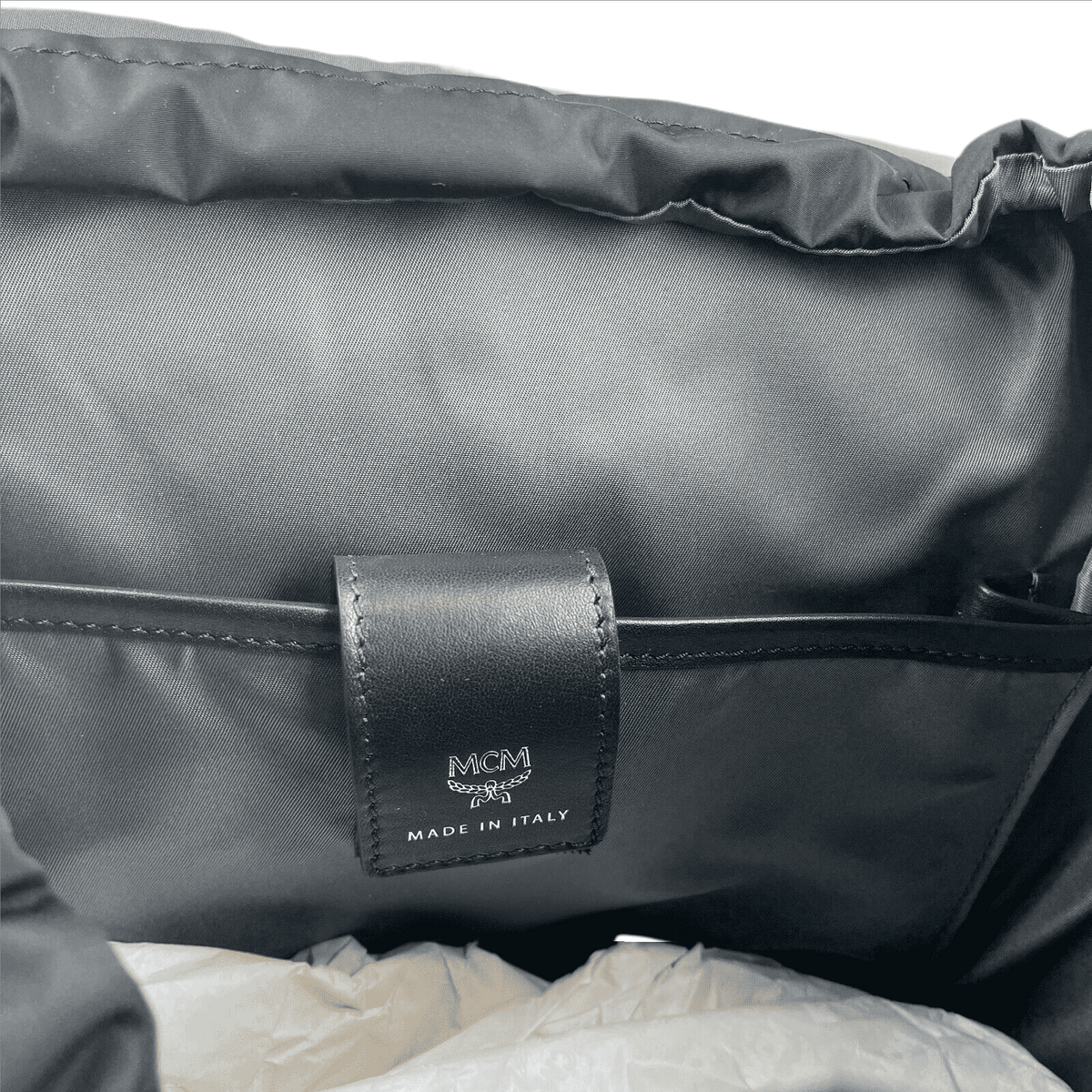 MCM Black Nylon Luft Hoodie with Detachable Hood Backpack