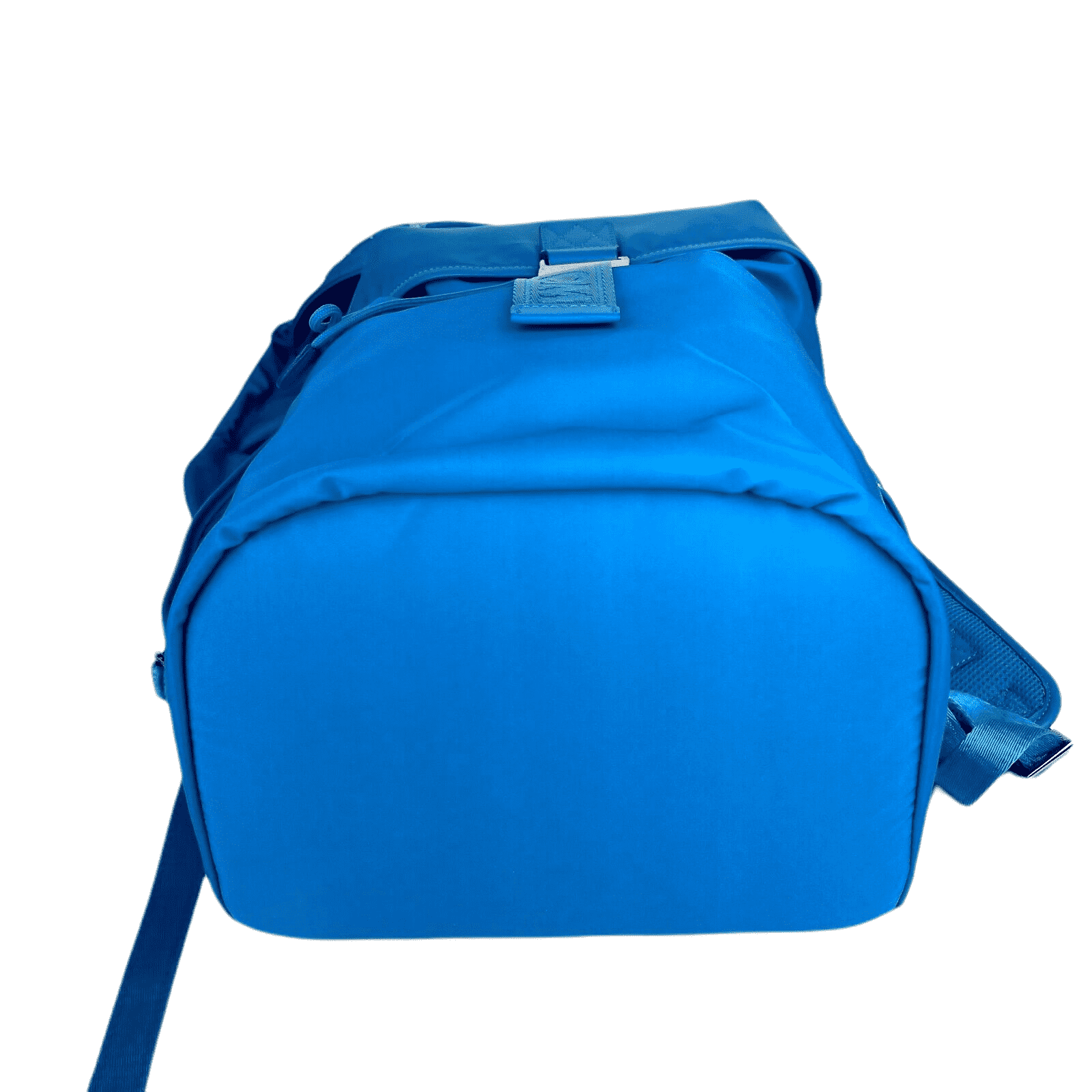 MCM Women's Blue Nylon Luft Hoodie Backpack With Detachable Hood