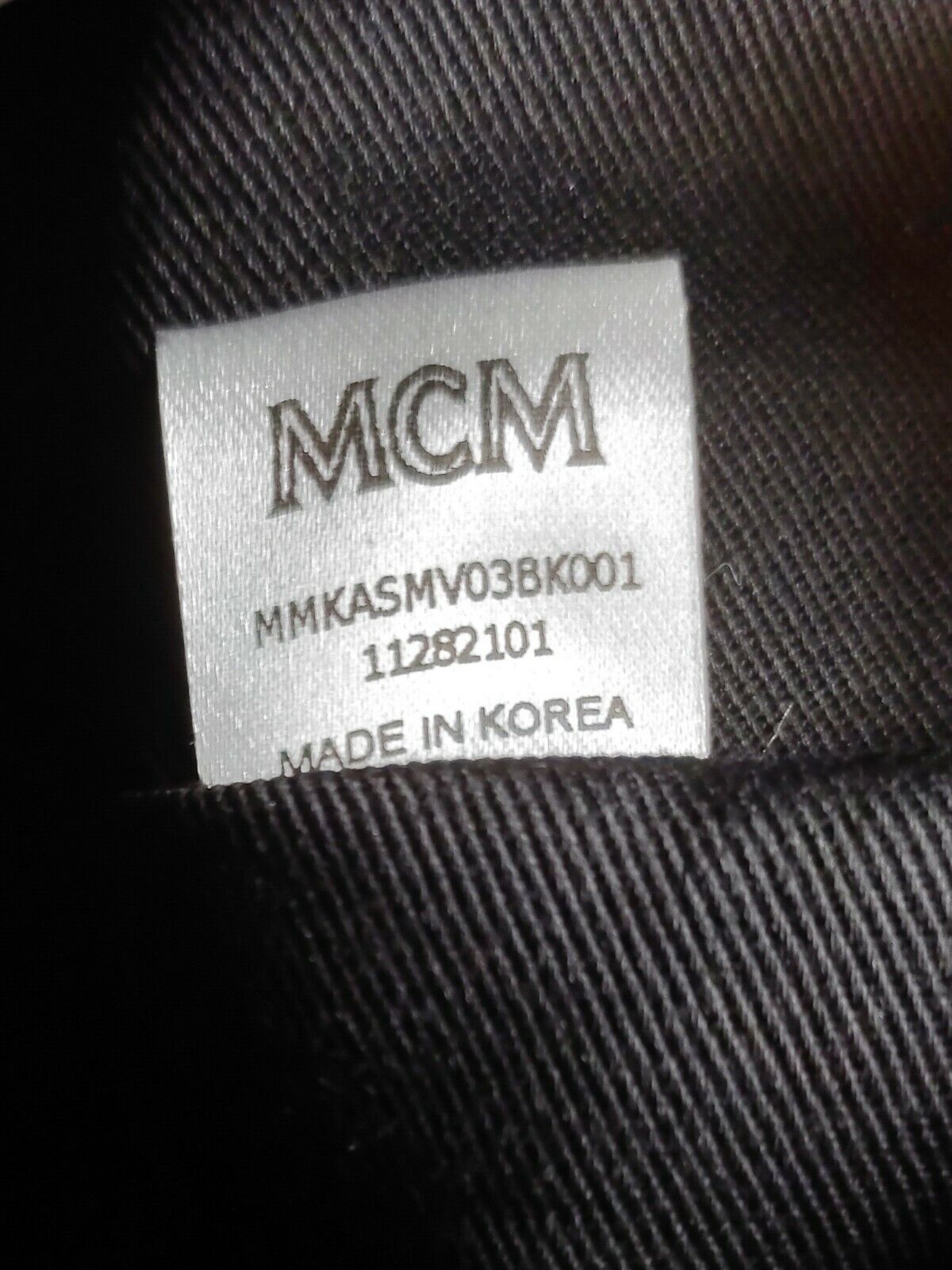 MCM Women's Black Canvas Nylon Medium Roll Top Backpack
