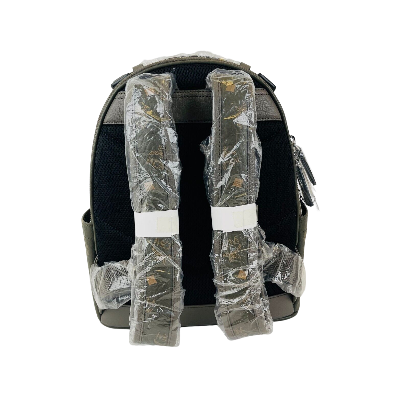 MCM Men Green Sea Turtle Visetos Coated Canvas Small Backpack