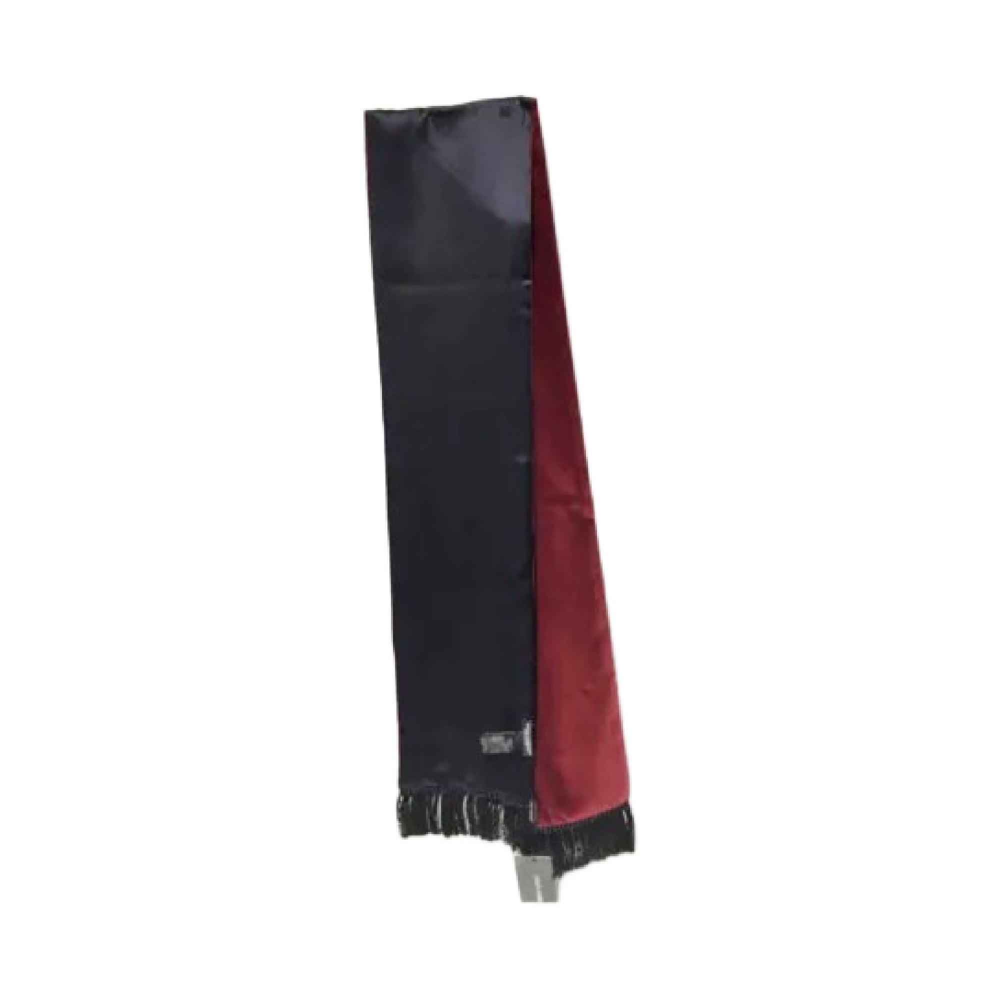Dolce & Gabbana Maroon Burgundy Velvet Fringe Scarf