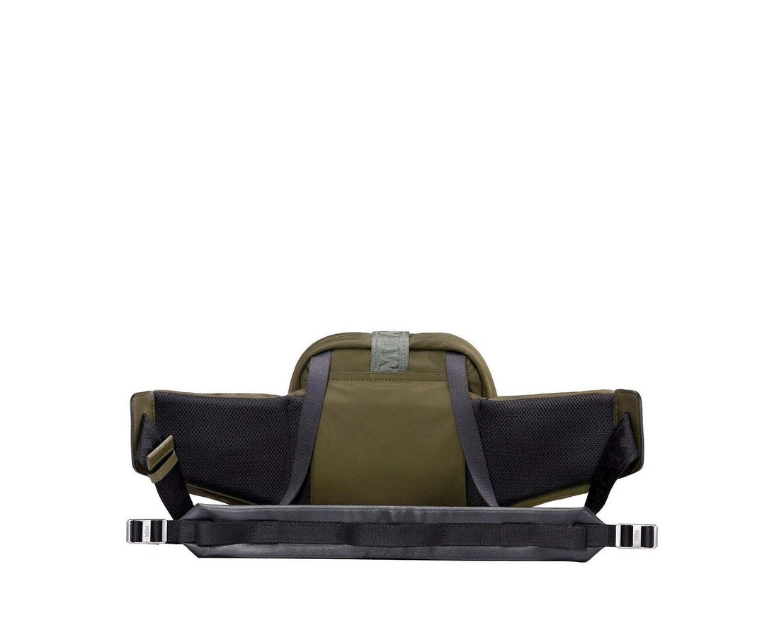 MCM Men's London Green Nylon Jemison Crossbody 2 in 1 Bag