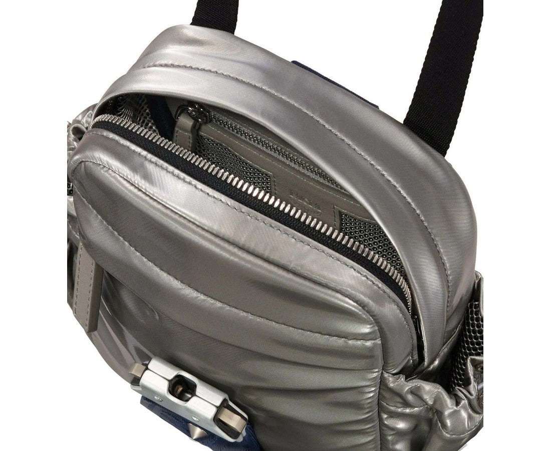 MCM Men's Silver Nylon Jemison Crossbody 2 in 1 Bag