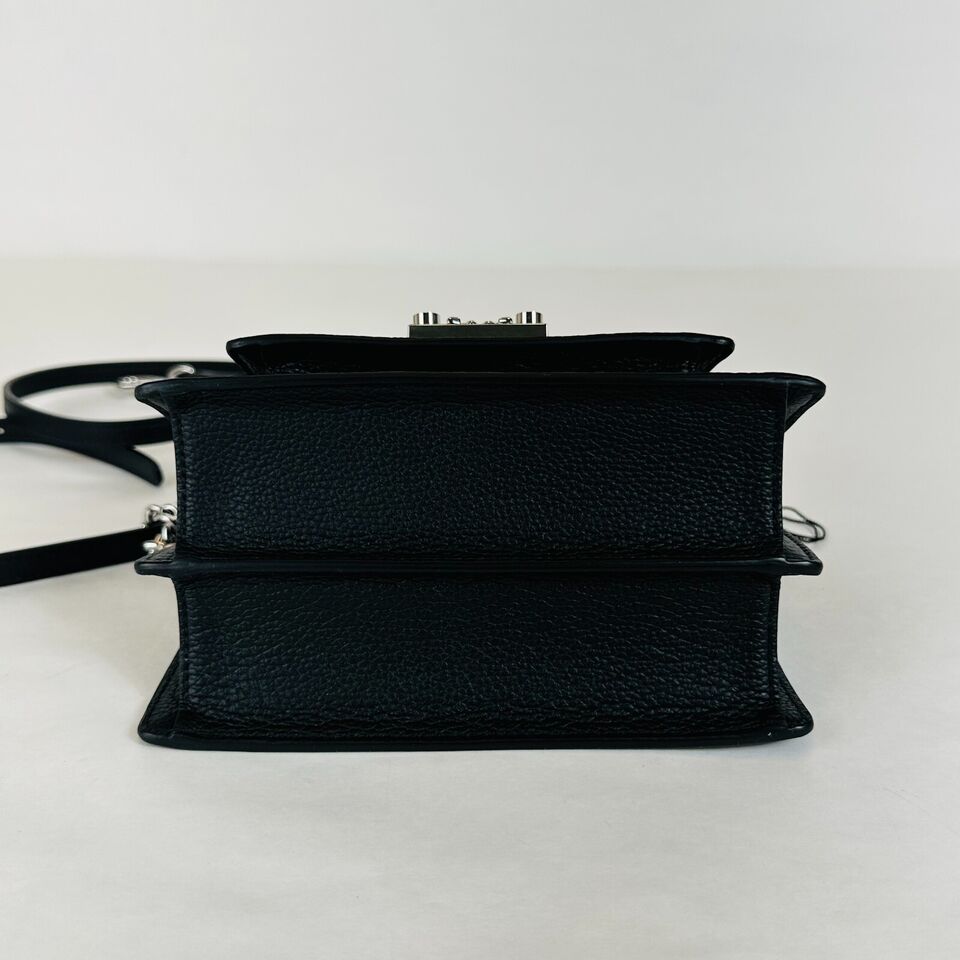 MCM Tracy Patricia Black Leather Mini Crossbody Bag