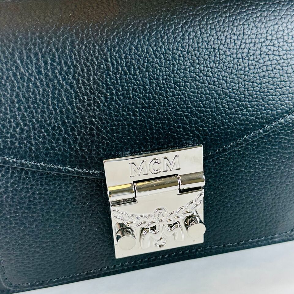 MCM Tracy Patricia Black Leather Mini Crossbody Bag