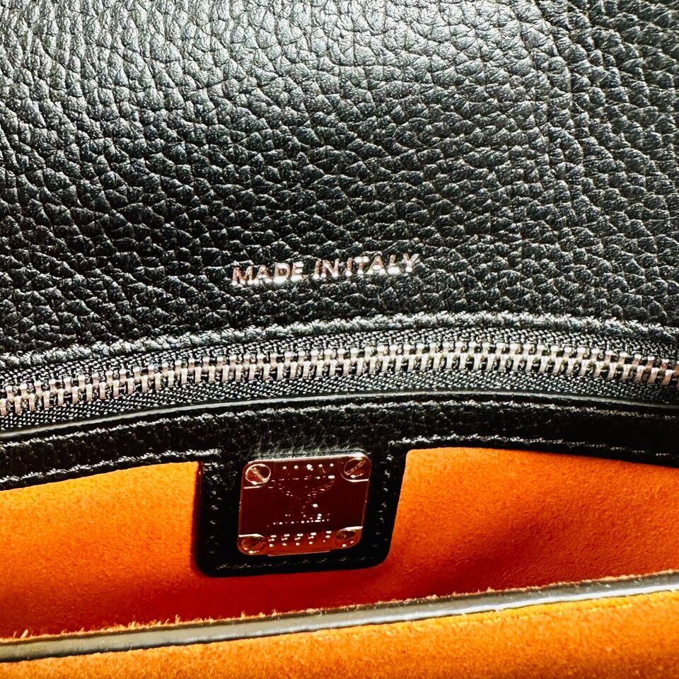 MCM Tracy Patricia Black Leather Mini Crossbody Bag