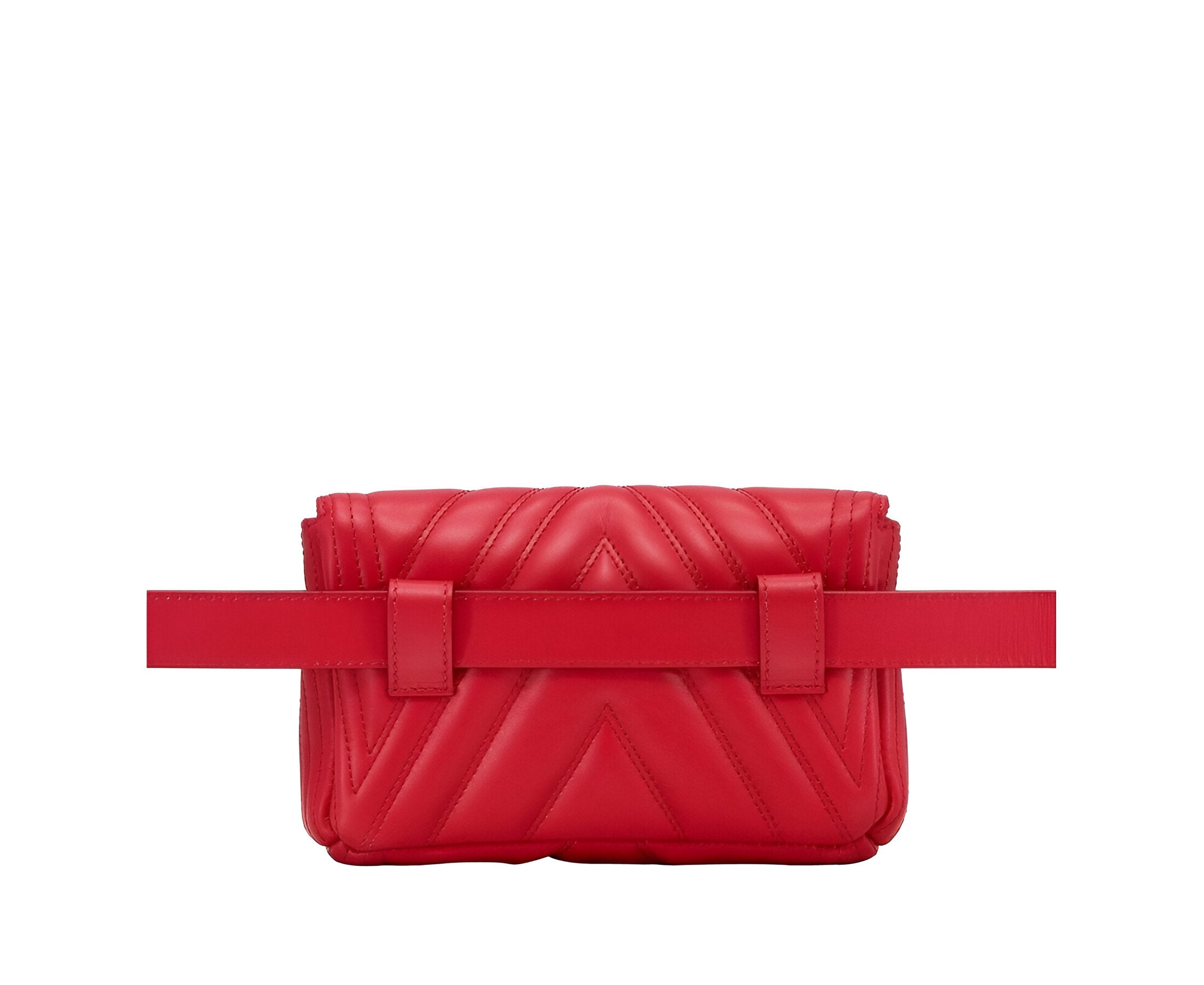 MCM Women's Patricia Red Quilted Leather Crossbody Belt Bag MWZ9APA83RU001