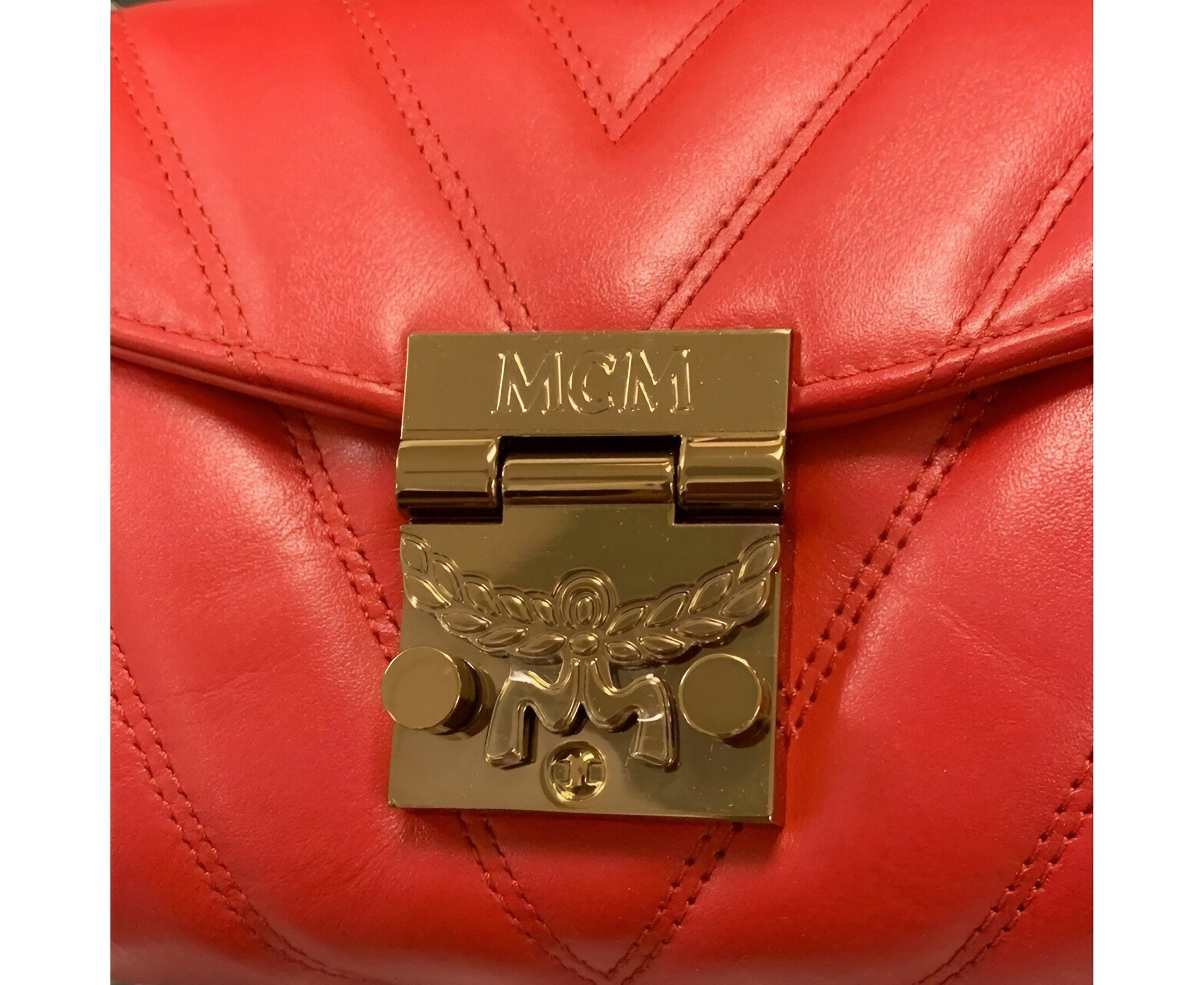 MCM Women's Patricia Red Quilted Leather Crossbody Belt Bag MWZ9APA83RU001