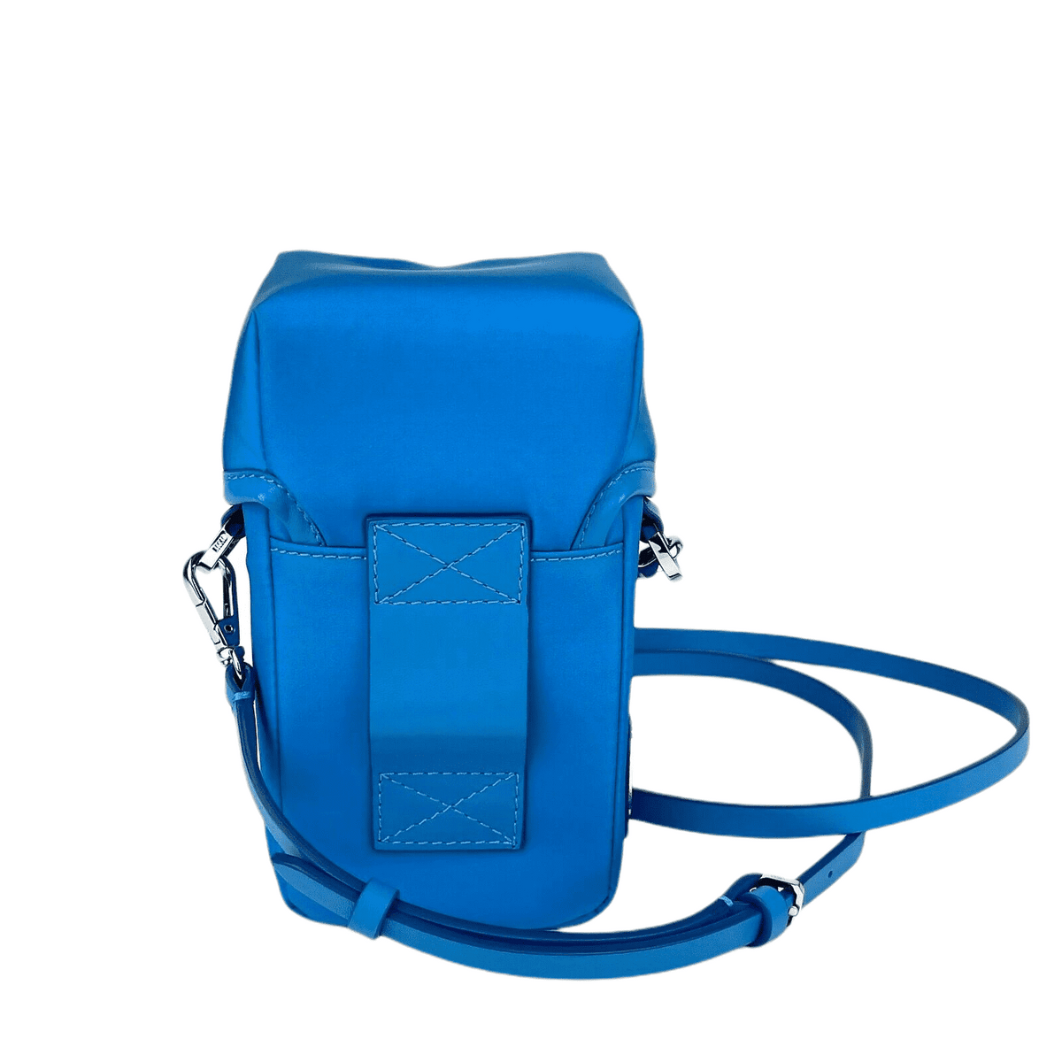 MCM Women's Blue Nylon Mini Flap Pouch Shoulder Waist Bag