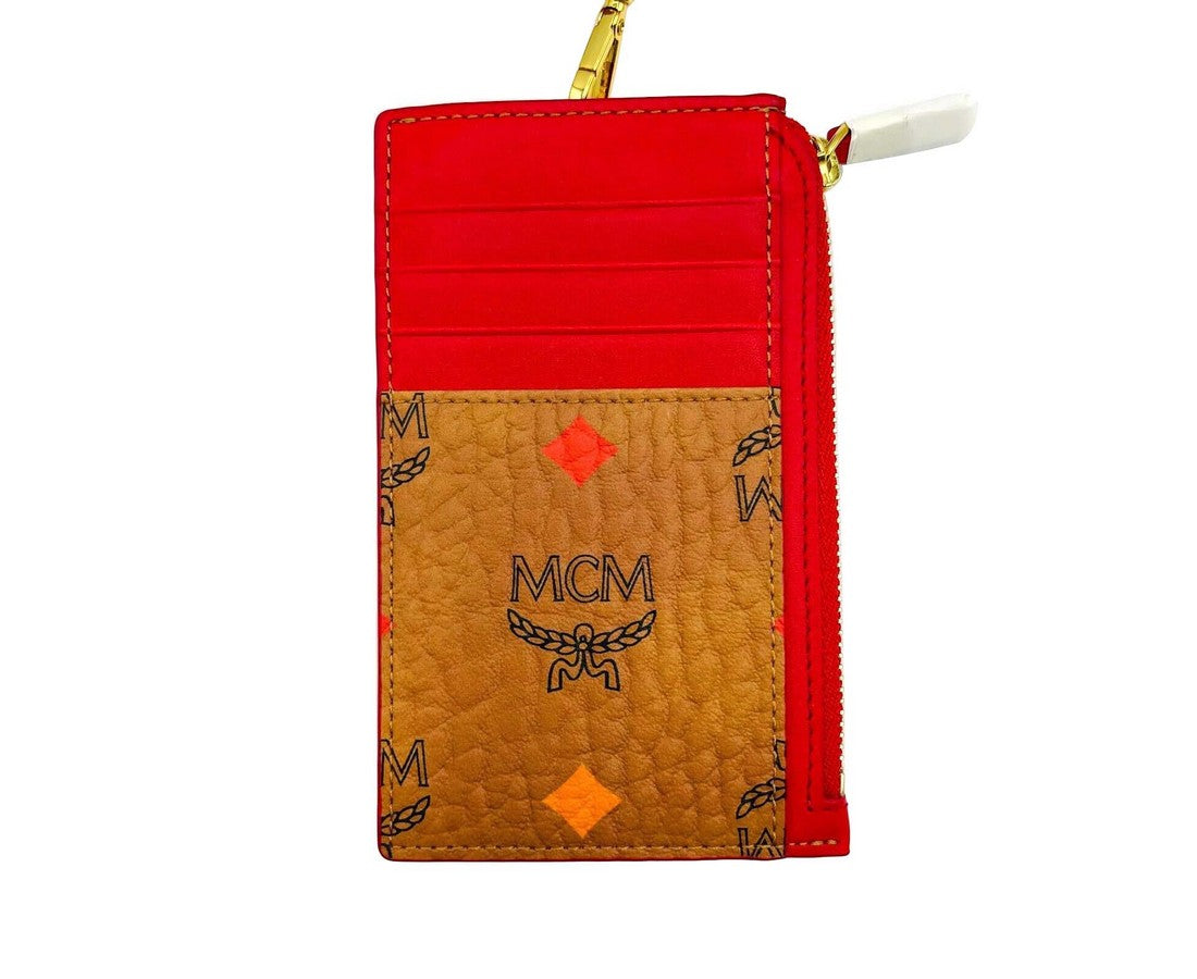 MCM Women's Spectrum Rainbow Logo Visetos Lanyard Card Case