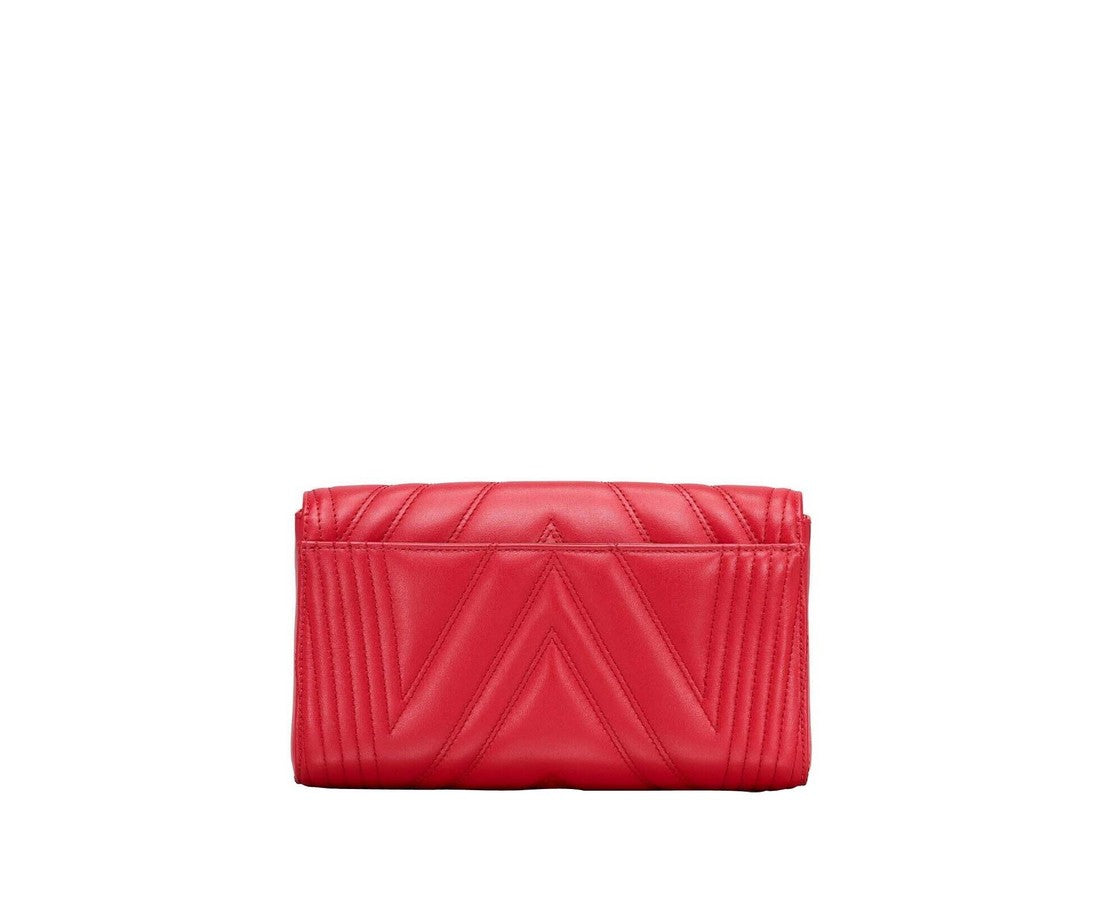 MCM Red Quilted Leather Millie Crossbody Chain Bag