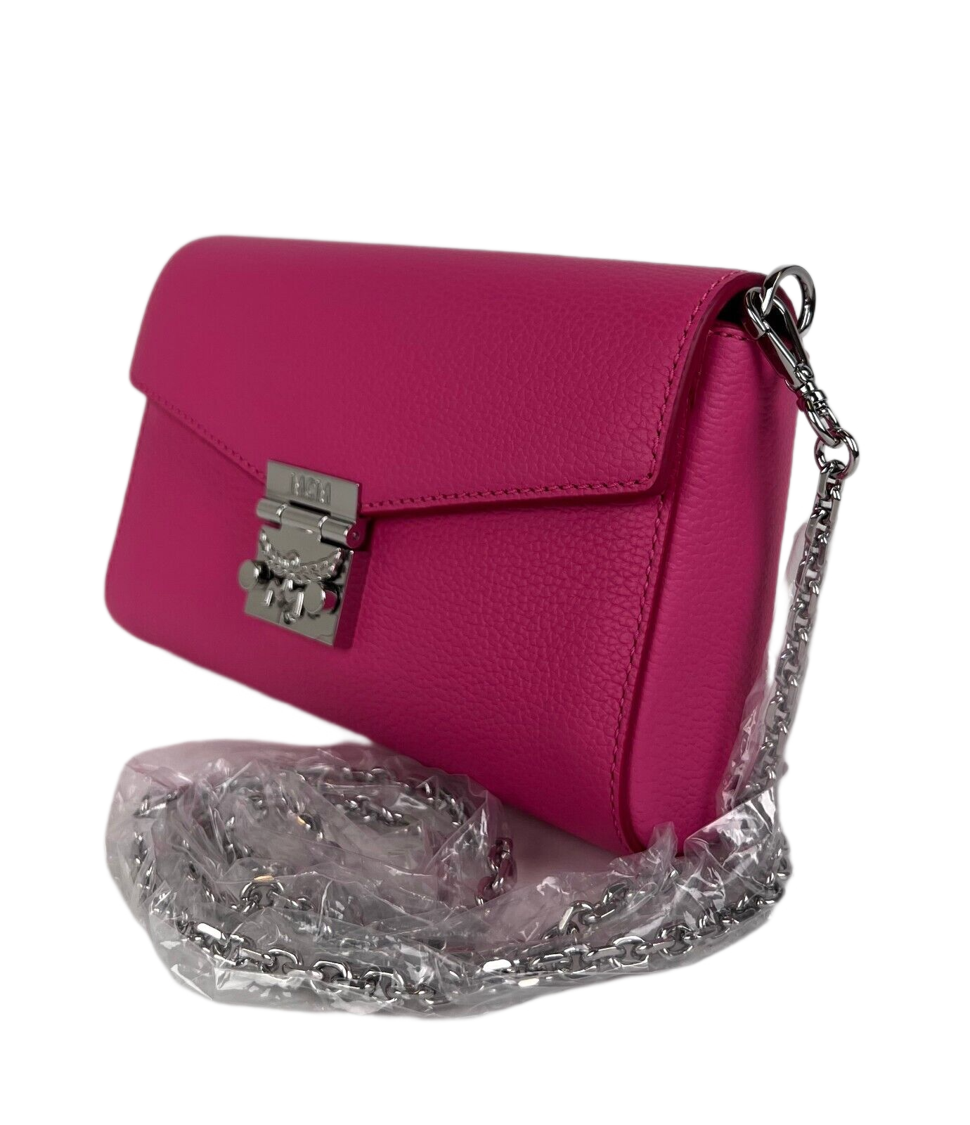 MCM Millie Sugar Pink Small Crossbody Silver Chain Bag