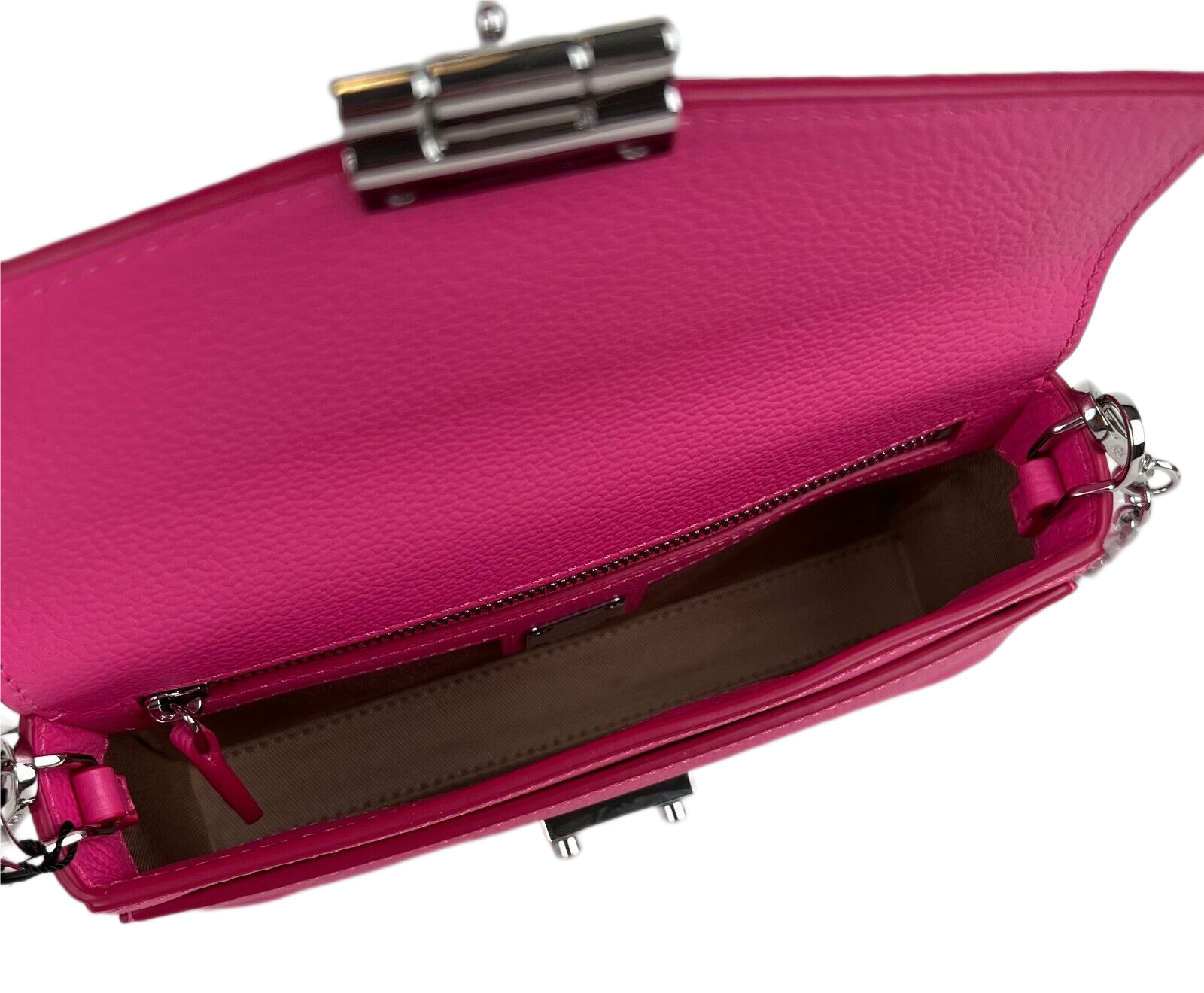 MCM Millie Sugar Pink Small Crossbody Silver Chain Bag