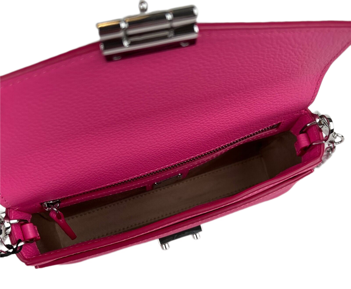 MCM Millie Sugar Pink Small Crossbody Silver Chain Bag