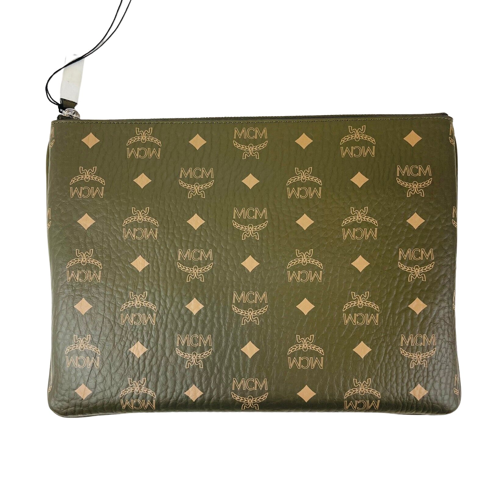 MCM Women Green Sea Turtle Visetos Coated Canvas Crossbody Bag