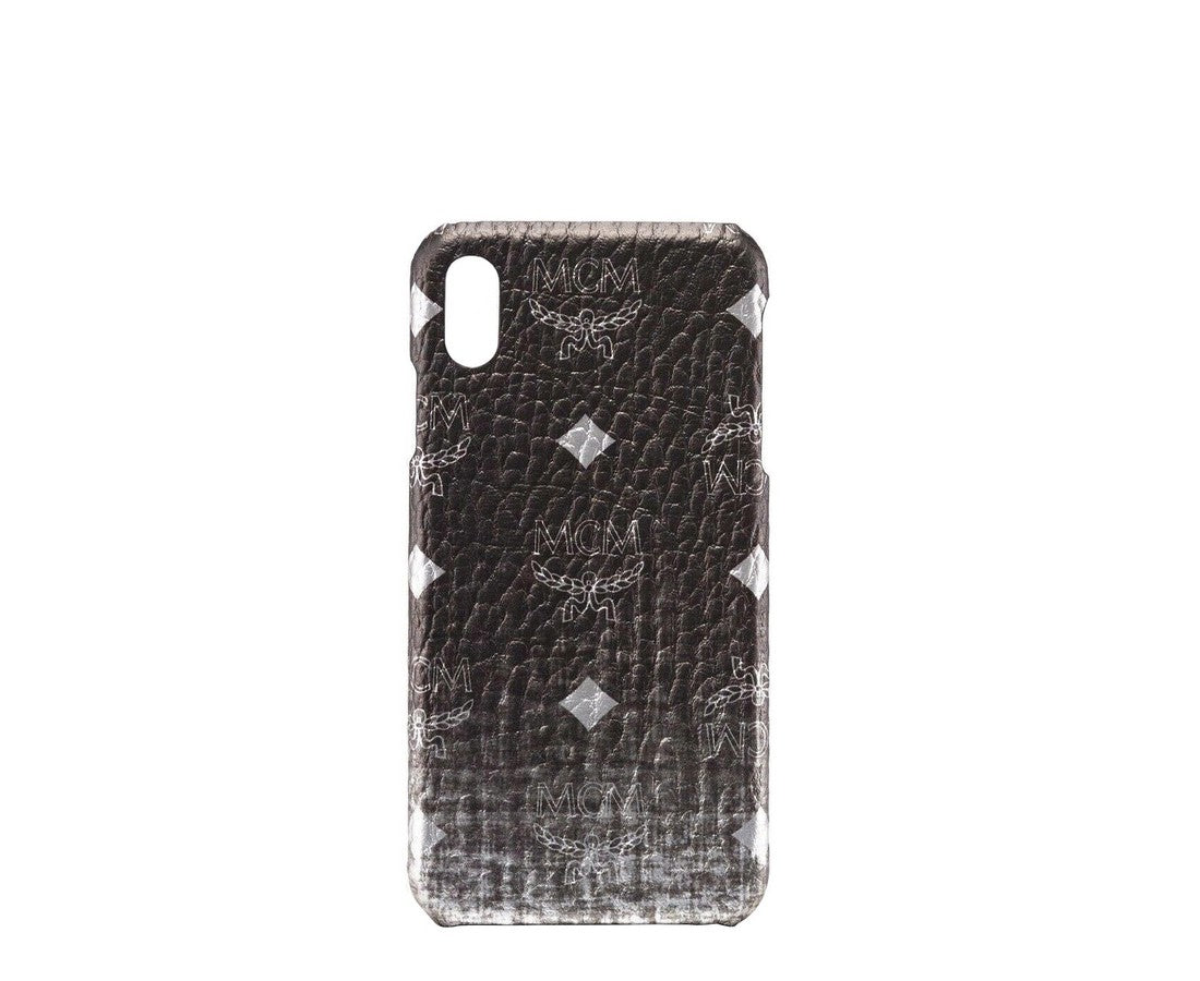 MCM Unisex Silver Gradation Visetos IPhone XS Max Cell Phone Case