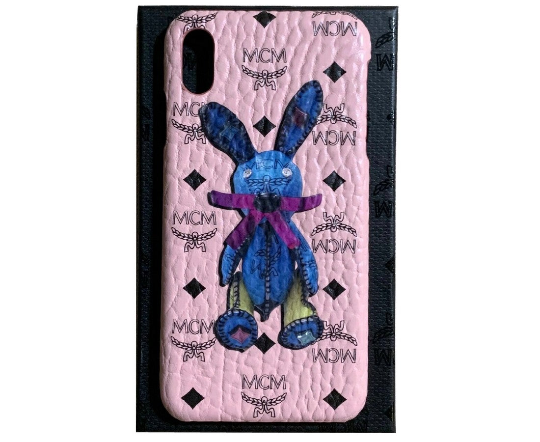 MCM Unisex Pink Bunny Rabbit Visetos IPhone XS Max Case