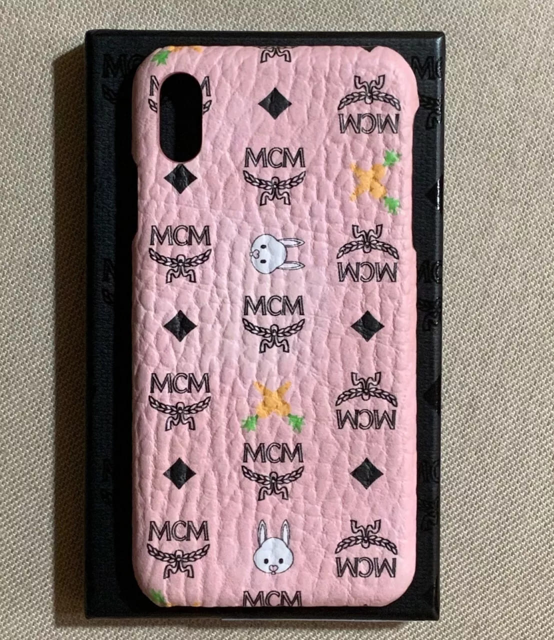 MCM Rabbit Carrot Pink Visetos iPhone XS Max Case