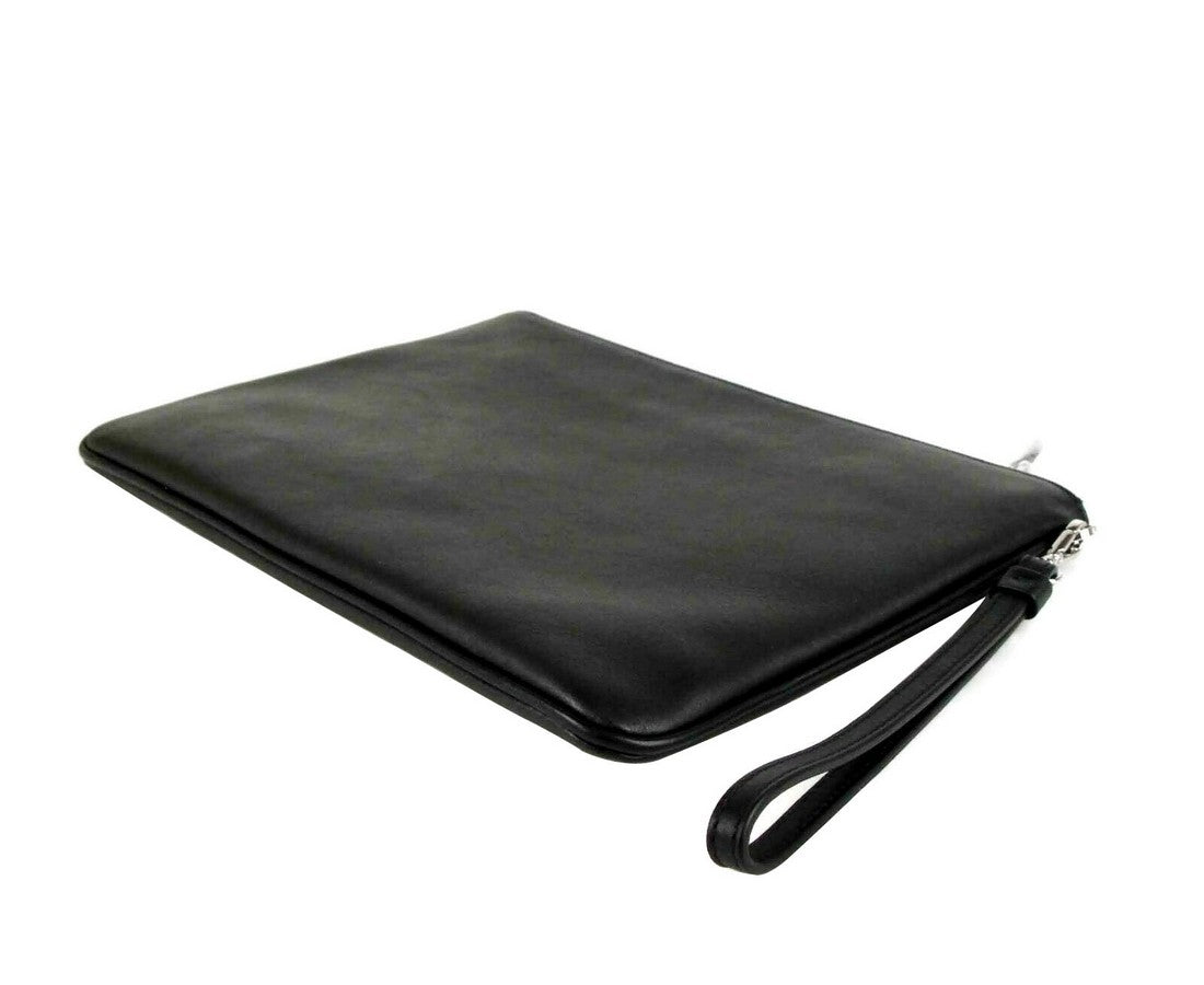MCM Unisex Black Nappa Leather Studded Robert Wristlet Zip Pouch MZZ9SRO32BK001