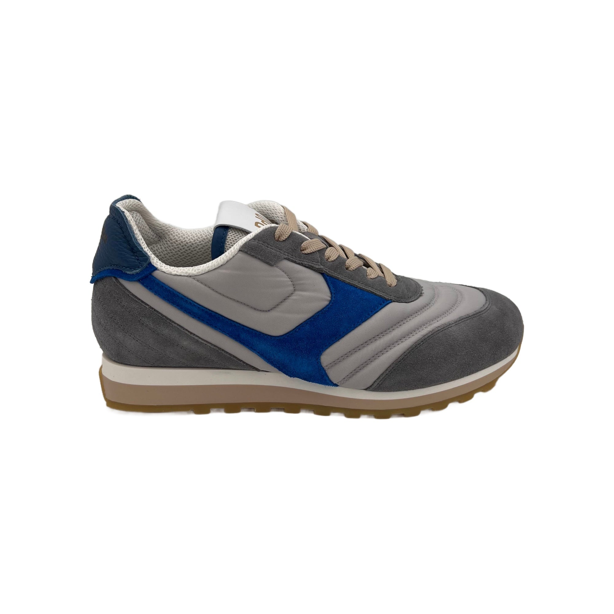 Pantofola D'Oro Men's Gray and Blue Suede Sneaker