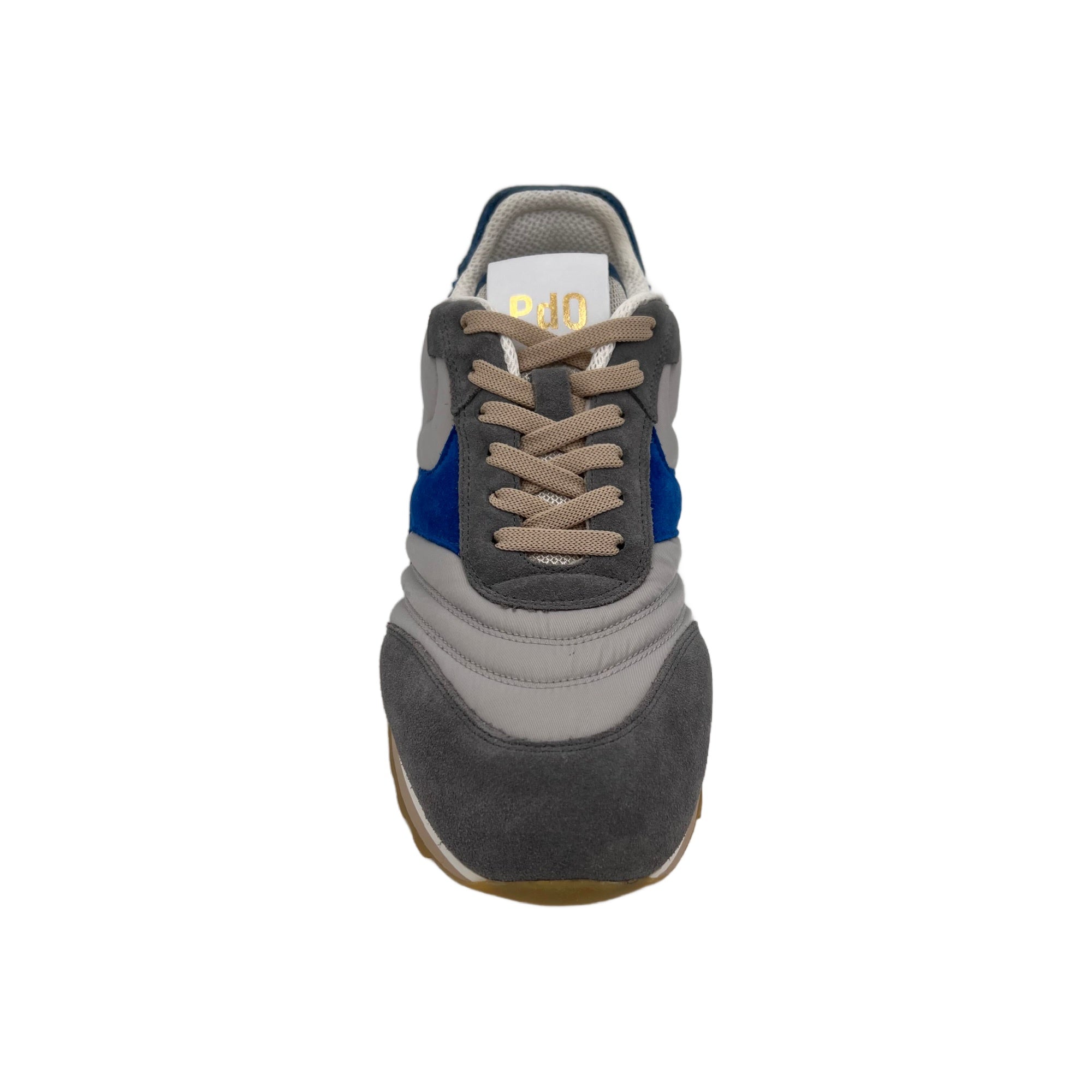 Pantofola D'Oro Men's Gray and Blue Suede Sneaker