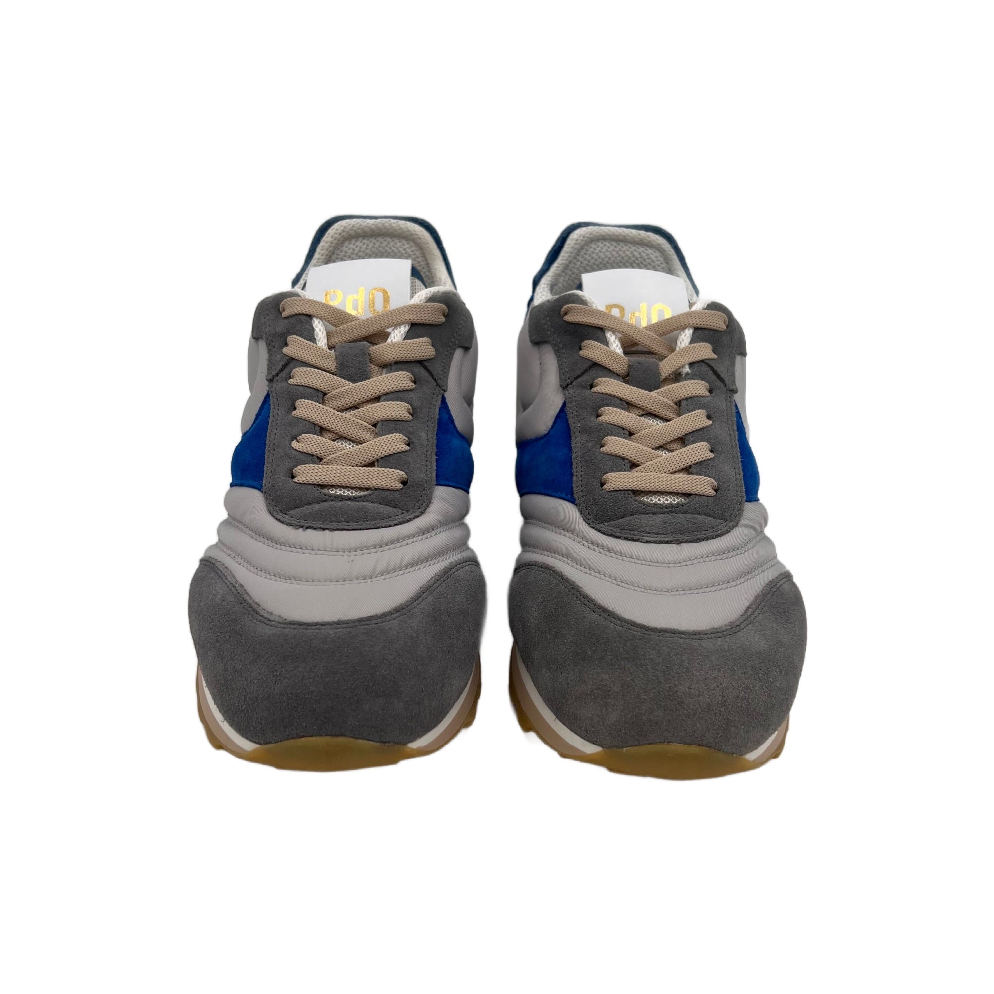 Pantofola D'Oro Men's Gray and Blue Suede Sneaker