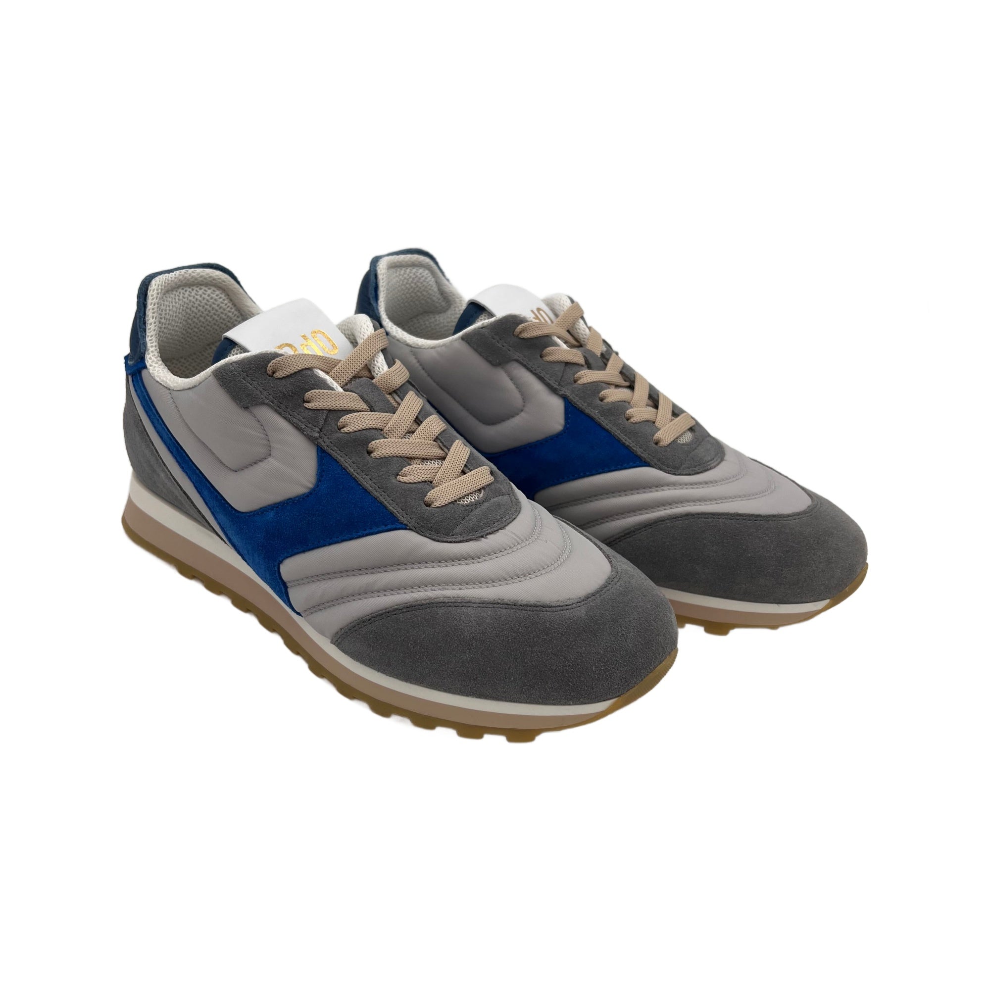 Pantofola D'Oro Men's Gray and Blue Suede Sneaker
