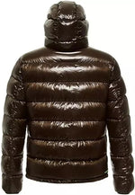 Centogrammi Reversible Hooded Down Jacket in Brown and Men's Black