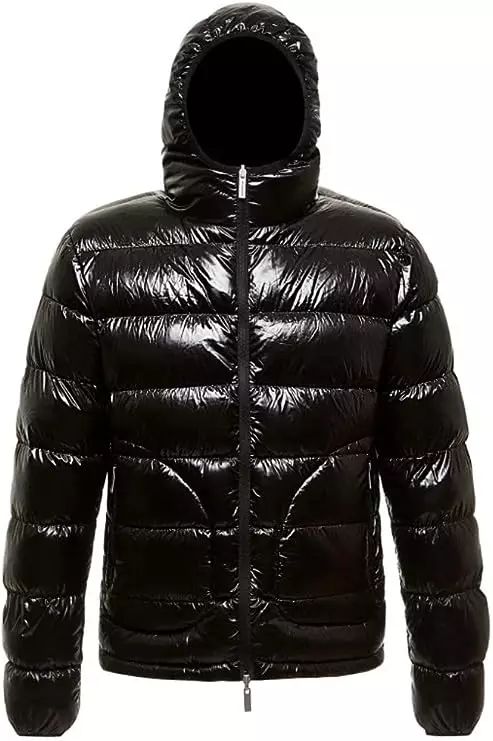 Centogrammi Reversible Hooded Down Jacket in Brown and Men's Black