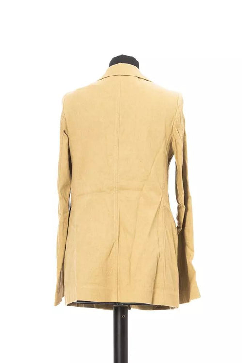 Jacob Cohen Beige Cotton-Linen Blend Women's Jacket