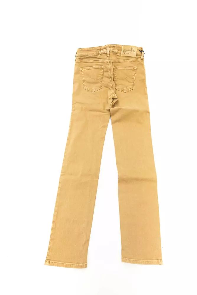Jacob Cohen Chic Beige Vintage-Inspired Designer Women's Jeans