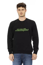 Automobili Lamborghini Sleek Cotton Crewneck Sweatshirt with Men's Logo