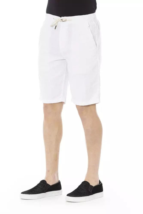 Baldinini Trend Elegant White Cotton Bermuda Men's Shorts