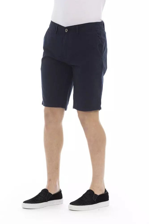 Baldinini Trend Elegant Bermuda Shorts in Solid Men's Blue
