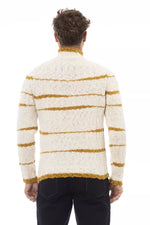 Alpha Studio Beige Mock Neck Cozy Knit Men's Sweater