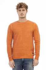 Distretto12 Chic Crew Neck Sweater in Vibrant Men's Orange