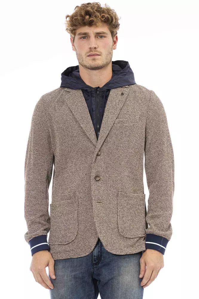 Distretto12 Chic Waterproof Hooded Fabric Men's Jacket