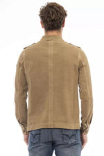 Distretto12 Elegant Brown Jacket with Backpack Men's Feature