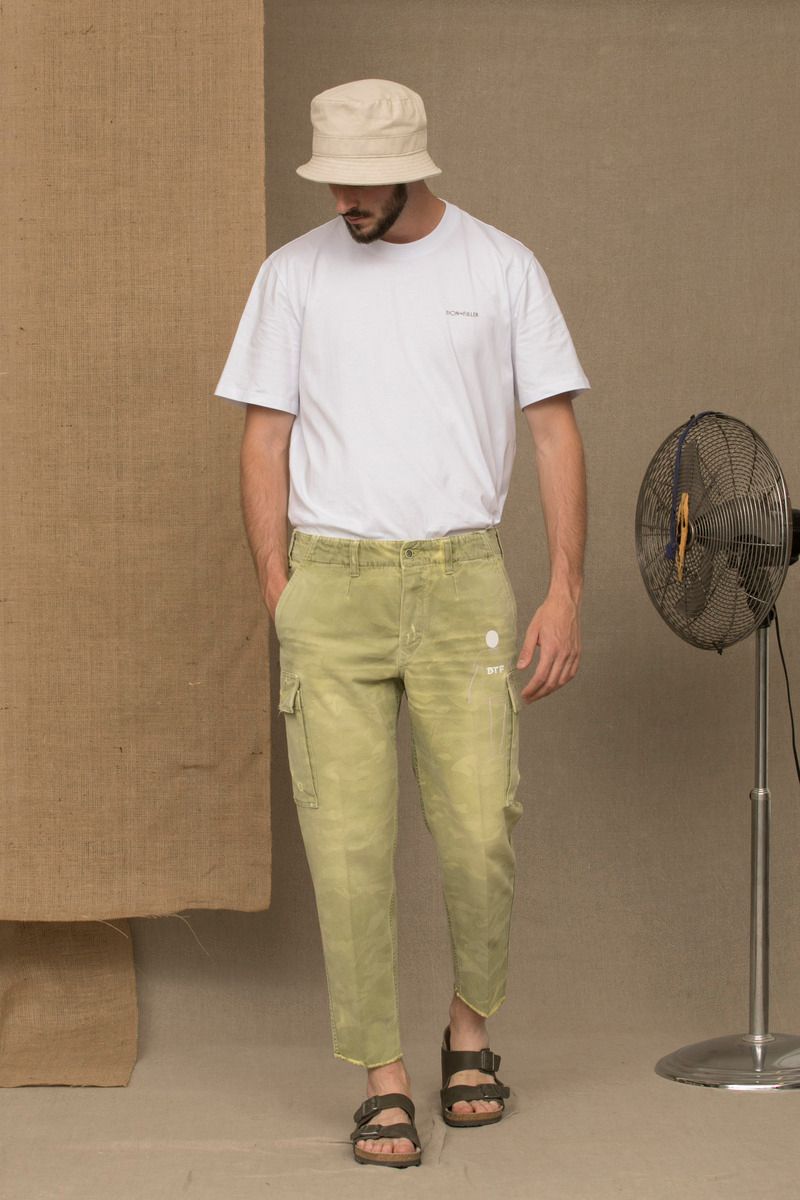 Don The Fuller Military Green Mid-Waist Designer Men's Jeans
