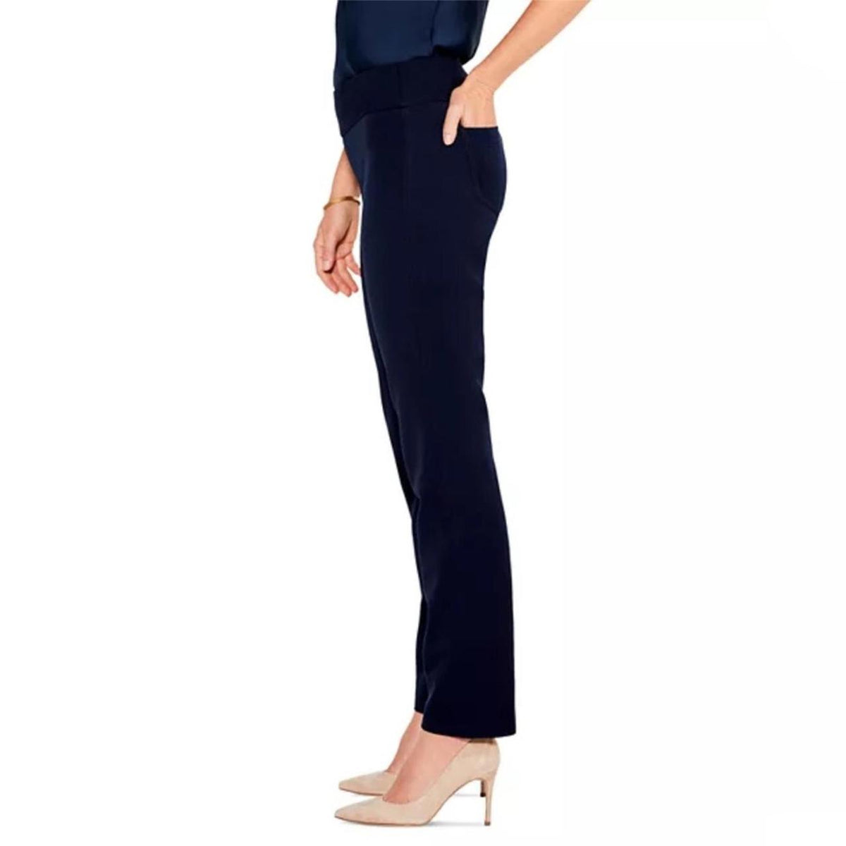Nic + Zoe Work It Dark Indigo Straight Leg Pants