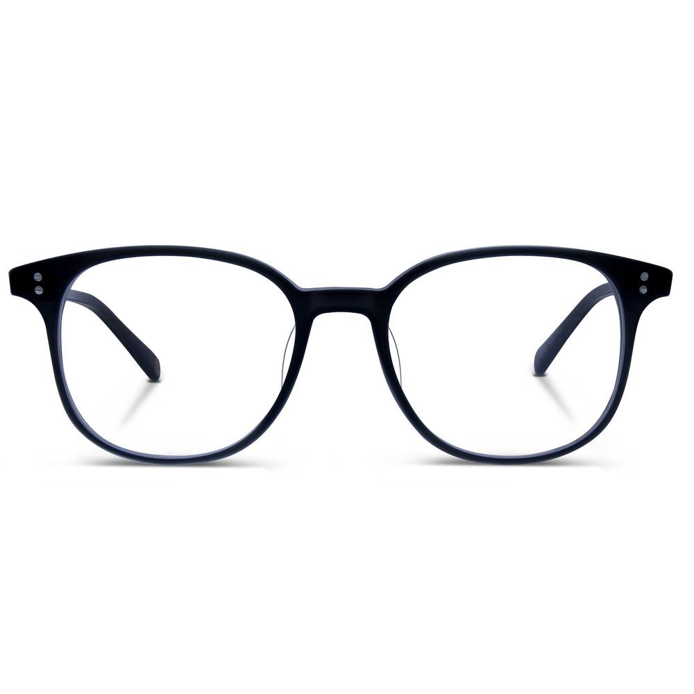 Röst Men’s Black Round Full-Rim Optical Eyeglass Frames 50-18-140 (w/o Case)