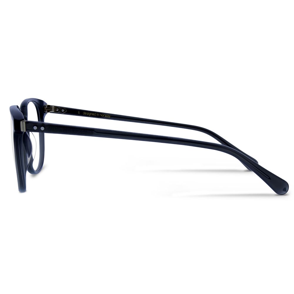 Röst Men’s Black Round Full-Rim Optical Eyeglass Frames 50-18-140 (w/o Case)