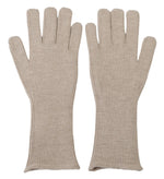 Dolce & Gabbana Elegant Ivory Cashmere-Silk Blend Men's Gloves