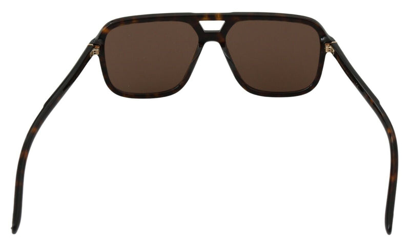 Dolce & Gabbana Elegant Brown Patterned Men's Men's Sunglasses
