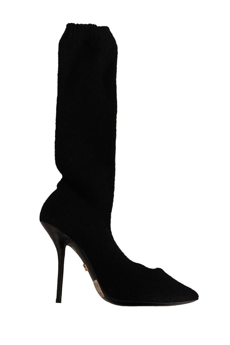 Dolce & Gabbana Elegant Stretch Socks Boots in Women's Black
