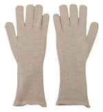 Dolce & Gabbana Elegant Ivory Cashmere-Silk Blend Men's Gloves