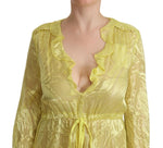 Patrizia Pepe Sunshine Silk Blend Maxi Dress - Long Sleeves &amp; Women's Plunge