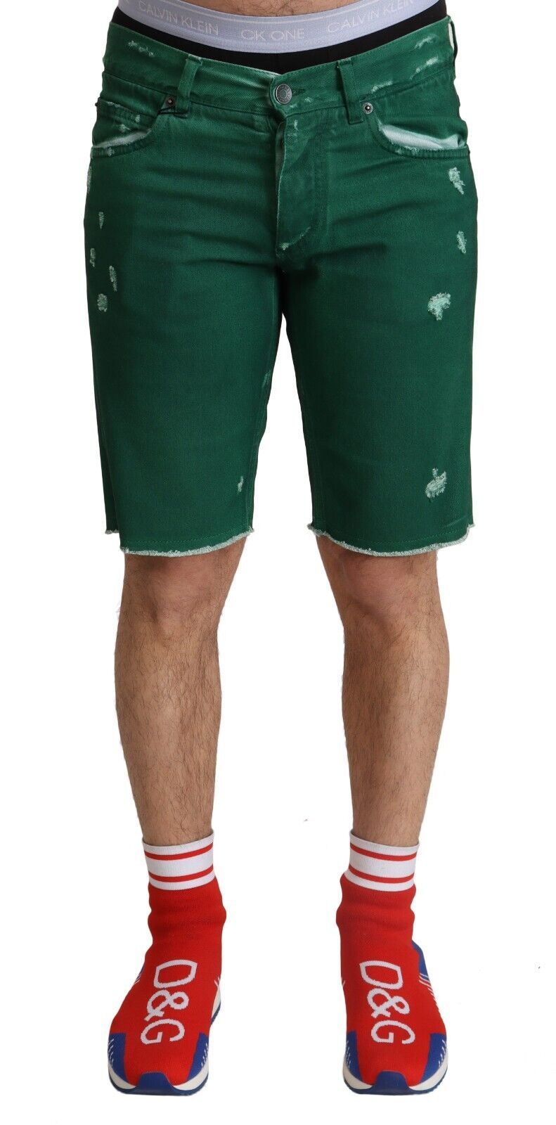 Dolce & Gabbana Chic Green Denim Bermuda Men's Shorts