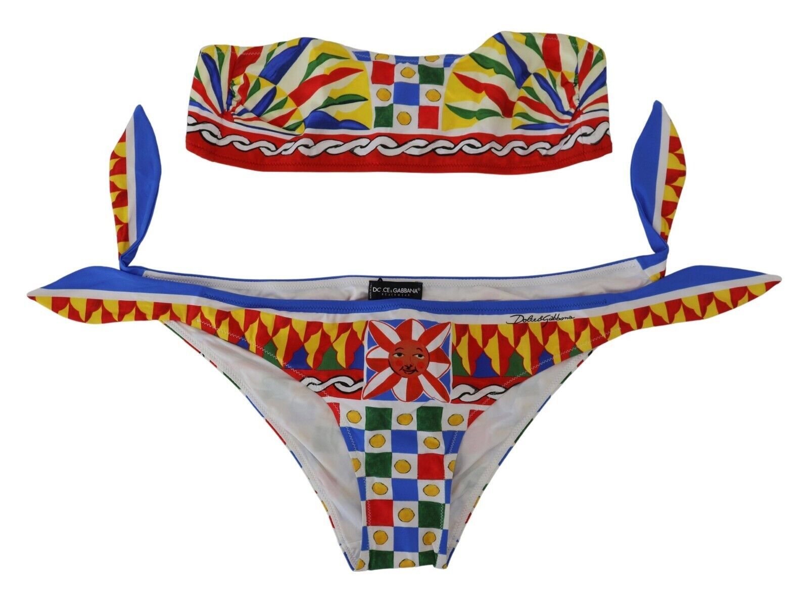 Dolce & Gabbana Yellow Cotton Elastic Waistband Short Men's Swimwear