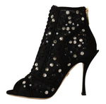 Dolce & Gabbana Embellished Crystal Short Women's Boots